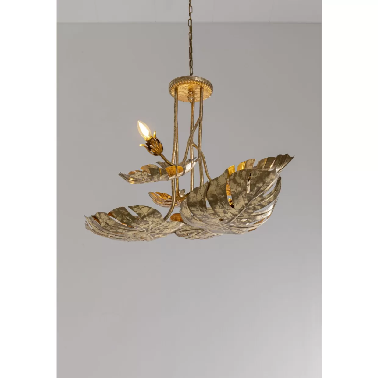 Lampada a Sospensione KARE | Foglia Monstera Elegante - Design Botanico 85 cm per Ambienti Moderni