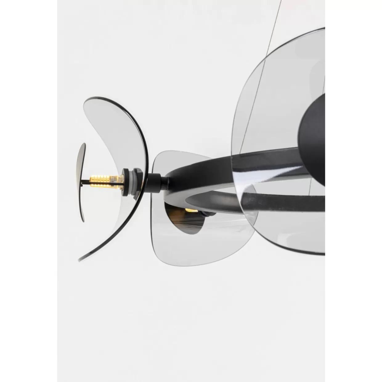 Lampada a sospensione Mariposa KARE Design - Elegante modello fumé nero con struttura da 81 cm