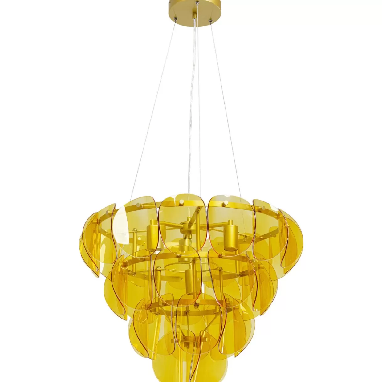Lampada a Sospensione Design Avanguardia - Mariposa Tre Cerchi in Ottone con Diametro 60cm, Illuminazione Elegante per Interni KARE
