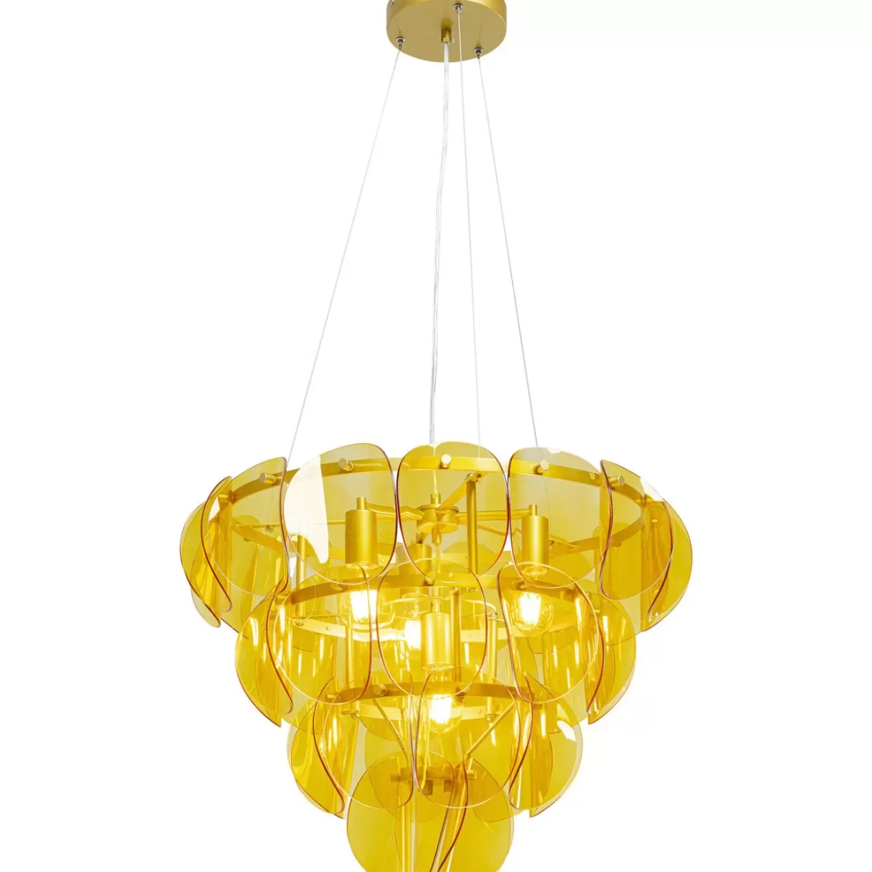 Lampada a Sospensione Design Avanguardia - Mariposa Tre Cerchi in Ottone con Diametro 60cm, Illuminazione Elegante per Interni KARE