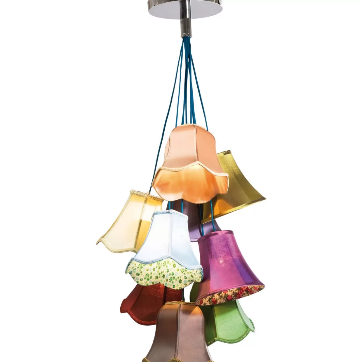 Lampada a Sospensione Stile Western con Fiori - Design Originale KARE per Ambienti Rustici | Modello Saloon 9 Fiori Decorativi