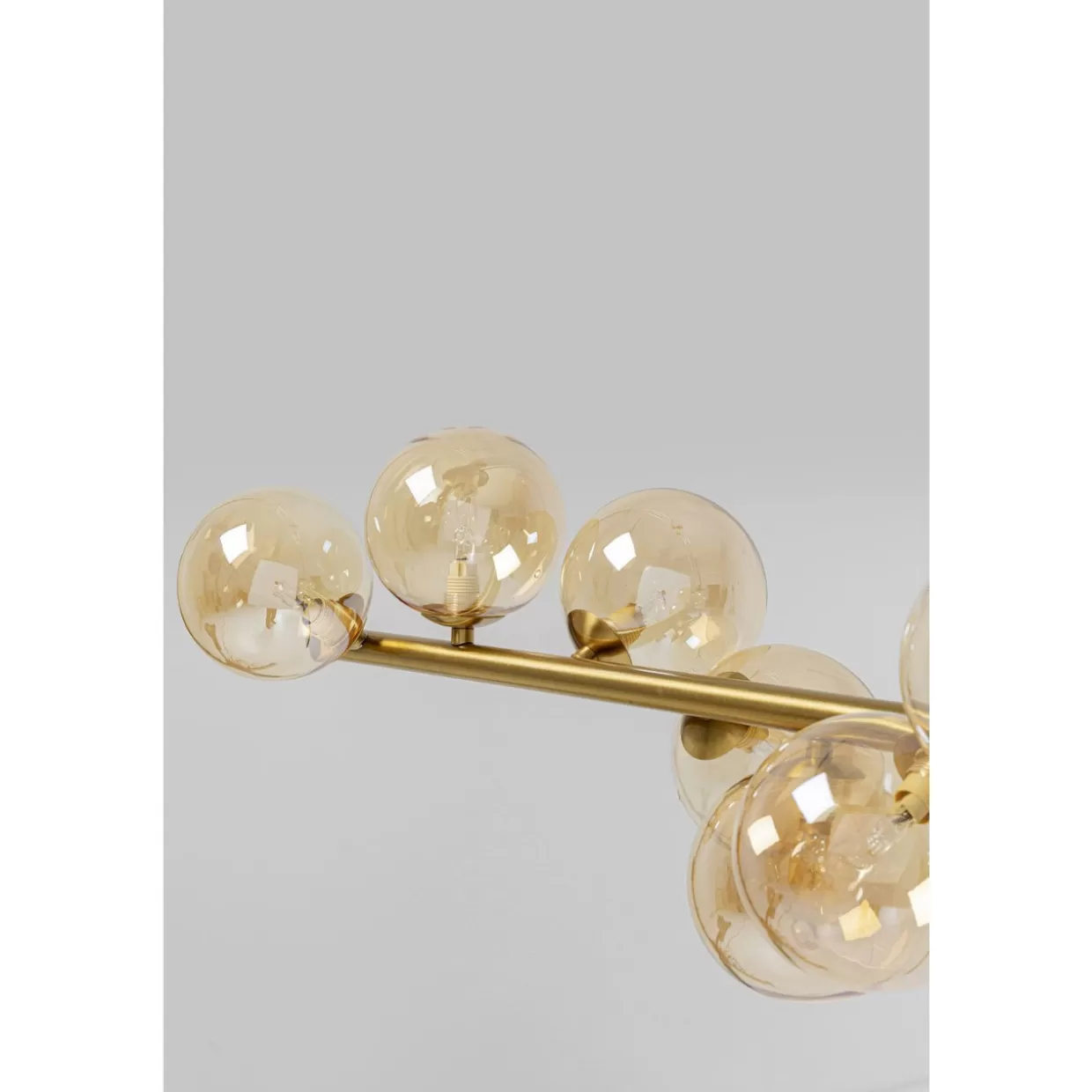 Lampada Sospesa Scala Balls con Decorazioni in Ottone Lucido - Design Moderno KARE | Plafoniera a 150 cm con Sfere Geometriche per Illuminazione Elegante
