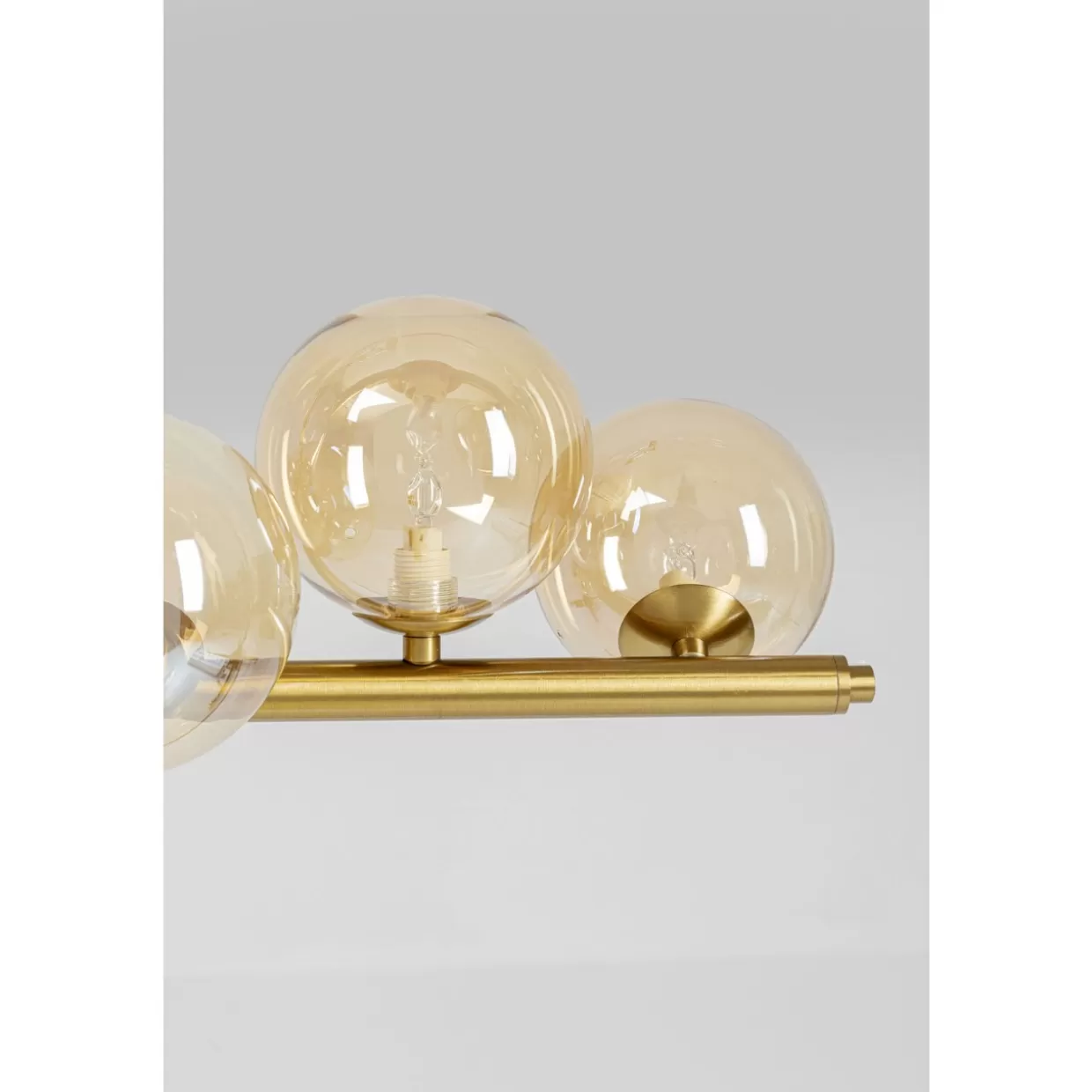 Lampada Sospesa Scala Balls con Decorazioni in Ottone Lucido - Design Moderno KARE | Plafoniera a 150 cm con Sfere Geometriche per Illuminazione Elegante