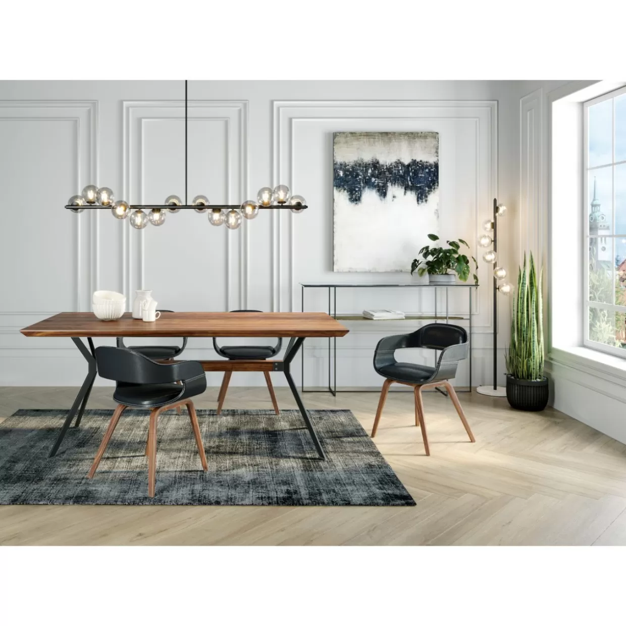 Lampadario Sospeso Moderno Scala Balls da KARE Design - Elegante Nero con Regolazione 150 cm
