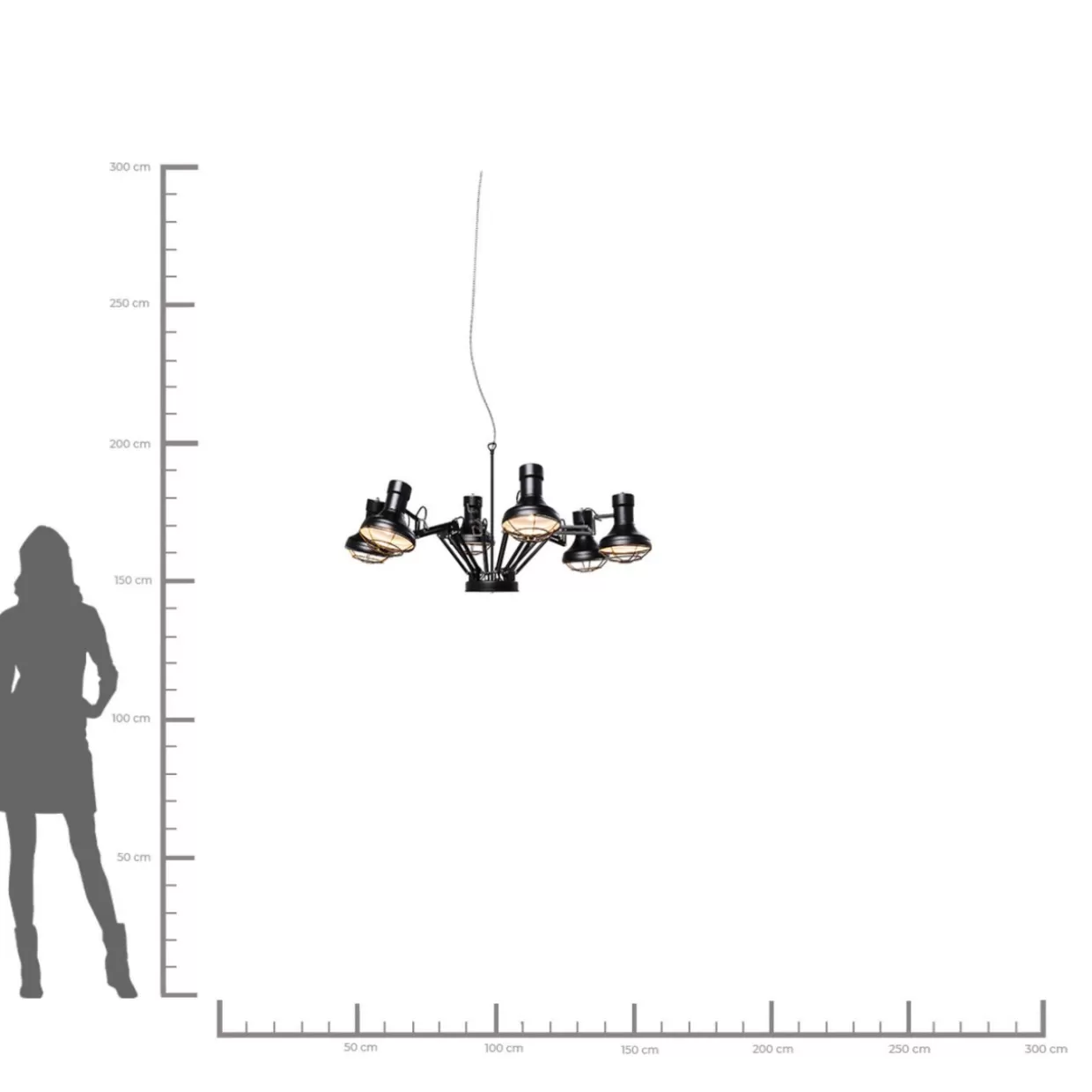 Lampada Sospesa Spider Design Moderno con 6 Bracci - Collezione KARE