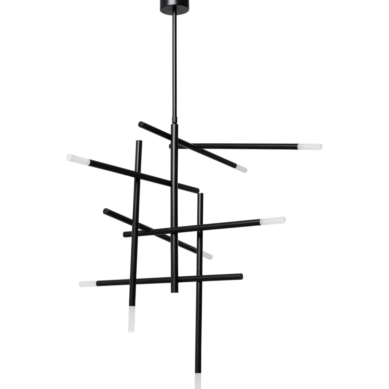 KARE Design - Lampada Sospesa Moderna con Stile a Bastoncini - Nero Opaco per Arredamento Contemporaneo