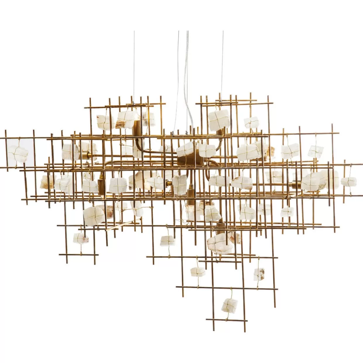 Lampada sospesa con elementi minerali - Design moderno KARE per arredi contemporanei