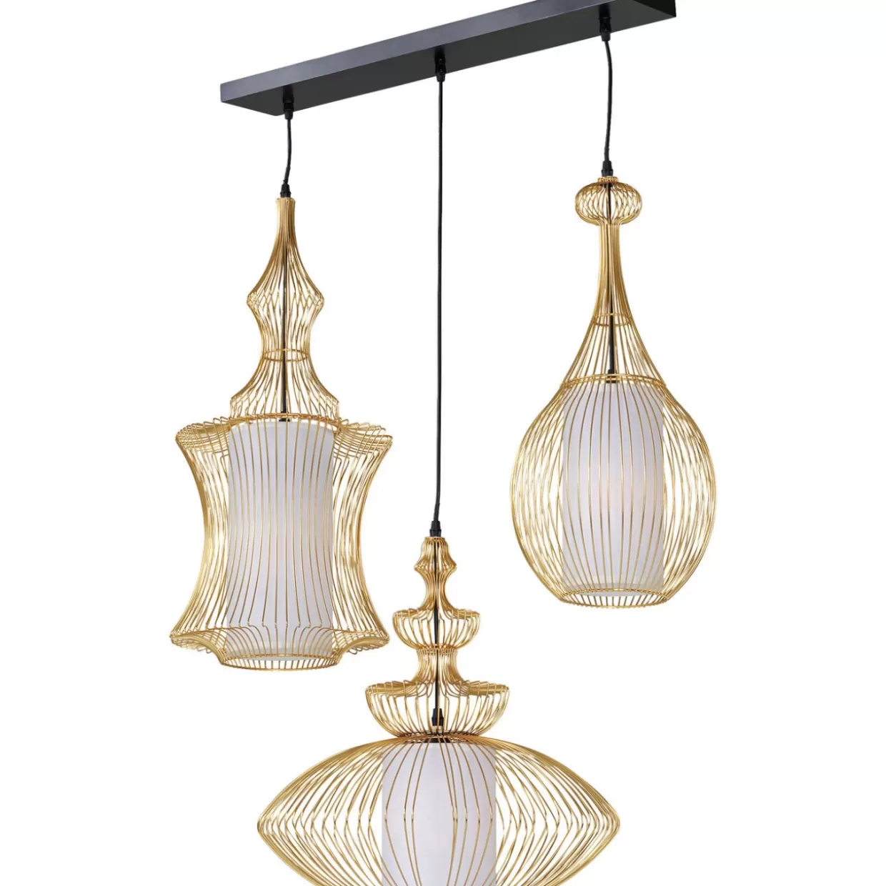Lampada Sospesa Swing KARE Design - Ferro Battuto con Rifiniture Dorate, Illuminazione Elegante per Soggiorno o Camera da Letto