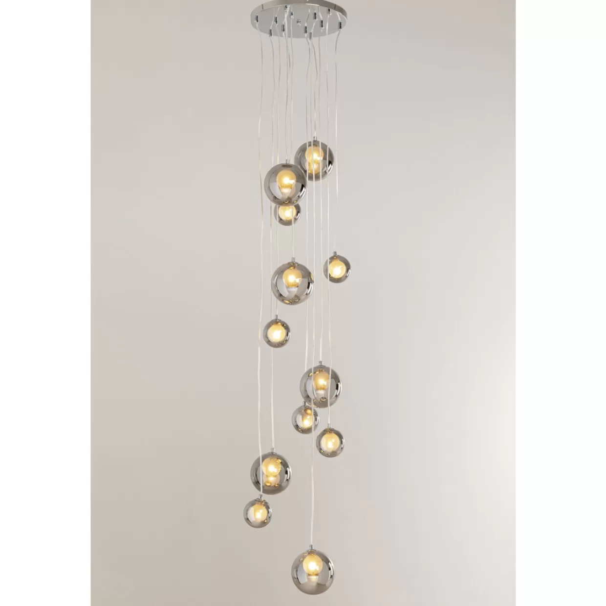 Lampada a Sospensione Elegante Symphony Cromata - Design Contemporaneo KARE