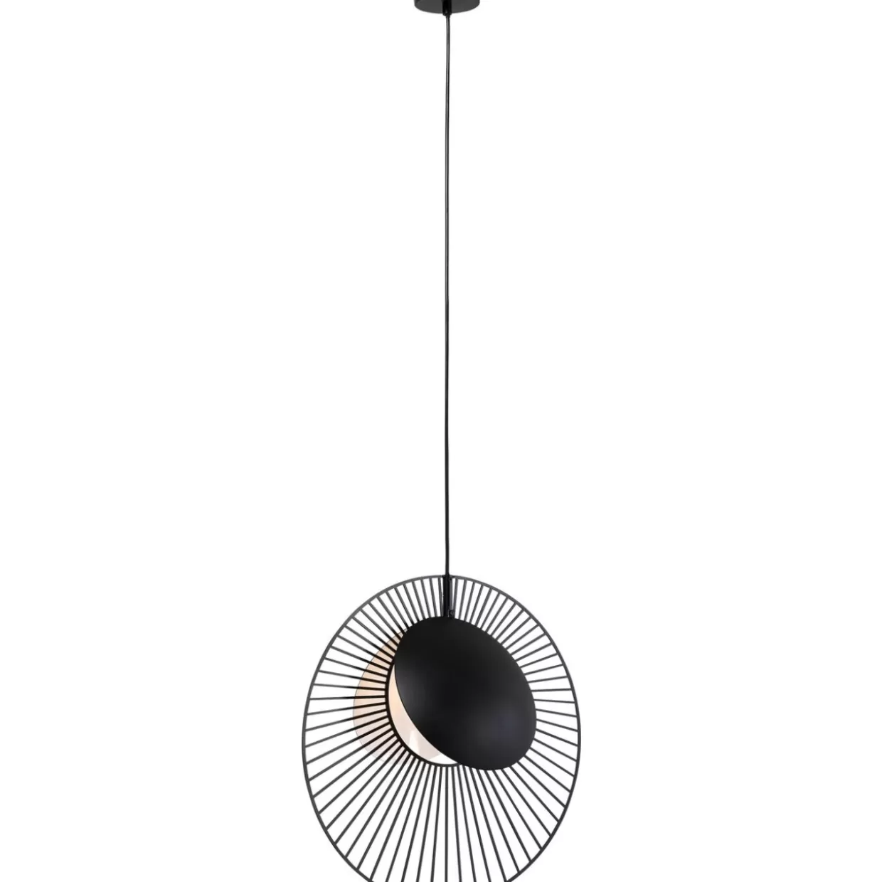 Lampada Sospensione Moderna KARE Design - Elegante Design a Filo Nero con Diametro 45cm