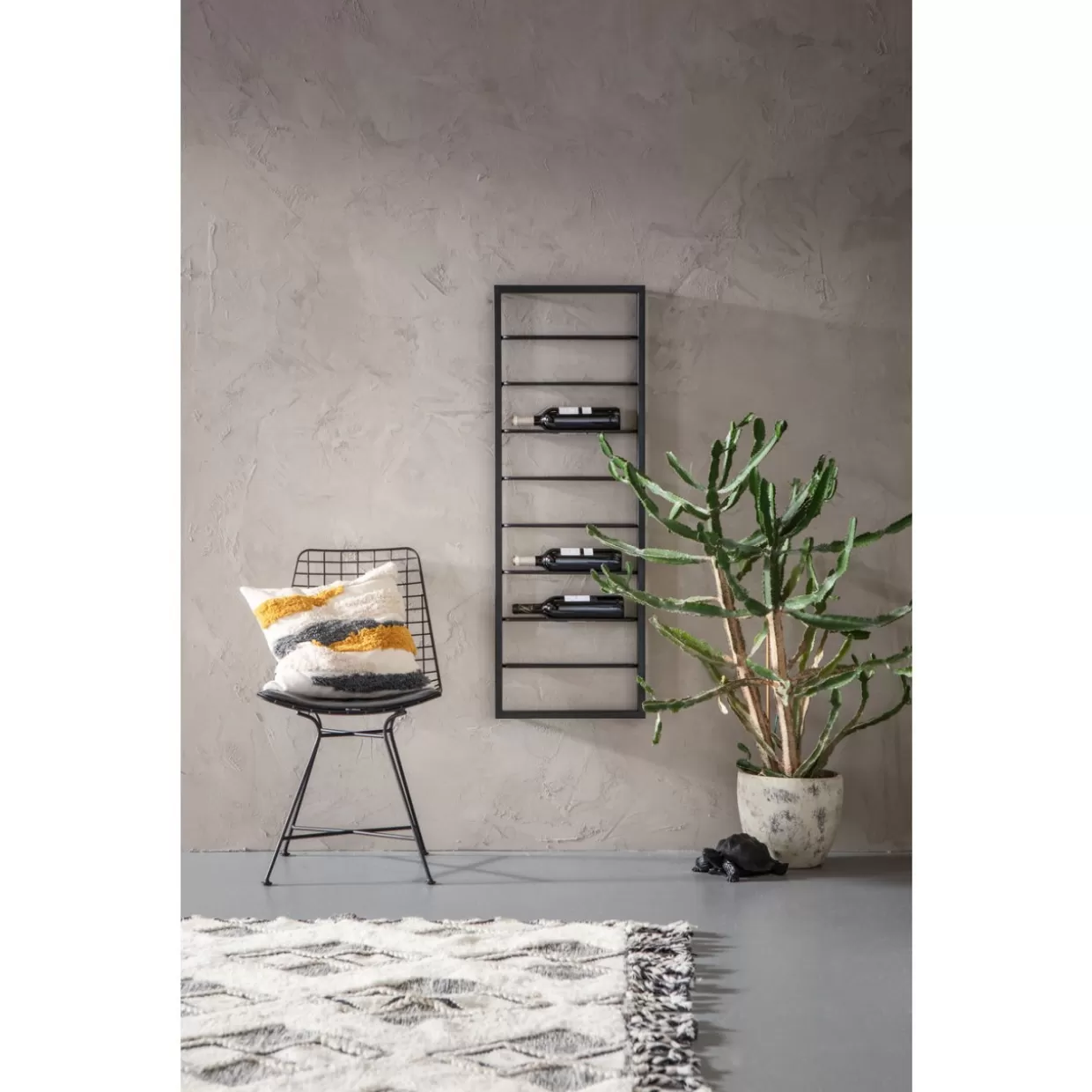 Porta-vini sospeso Bistrot KARE Design - Scaffale moderno 120 cm per arredamento creativo