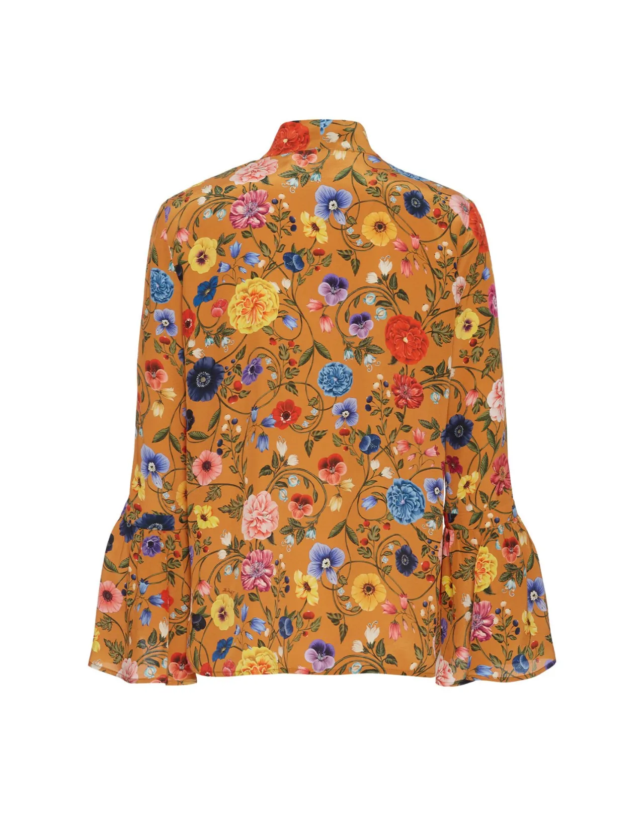 Offerta Speciale: TopBotticelli in Seta Crepe de Chine Ruggine con Polso Elegante - La DoubleJ Collection Esclusiva
