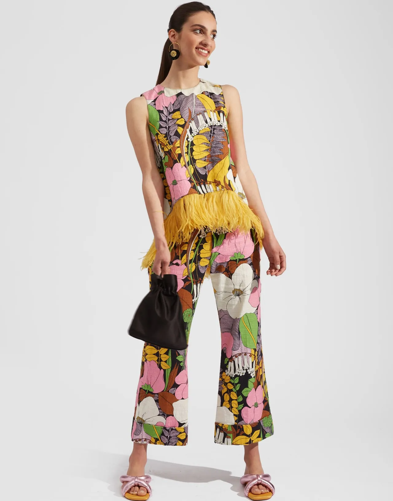 Pantaloni iconici Hendrix di La DoubleJ - Stampa floreale XXL in cotone pregiato (Ultimi pezzi disponibili)