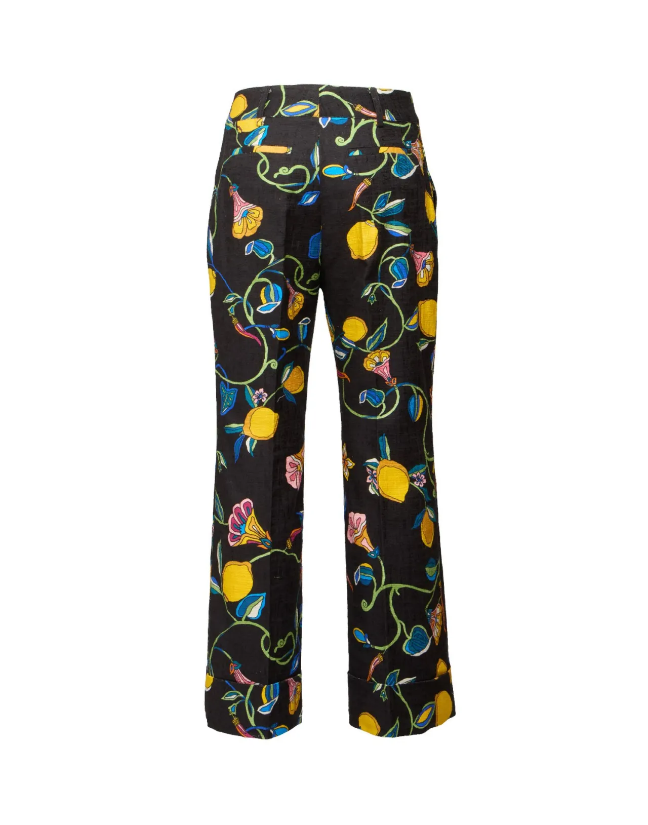 Pantaloni Hendrix Borboni in Tessuto Shot Cotton - Stile Vintage Moderno La DoubleJ 

(：、