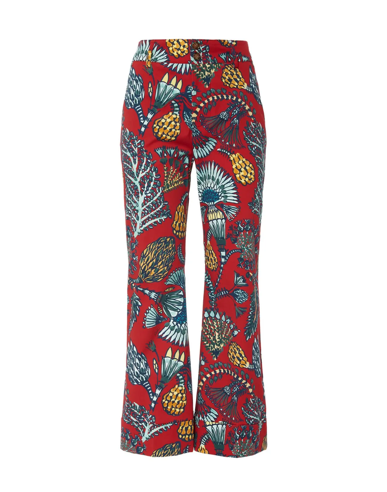 Pantaloni Comodi Hendrix di La DoubleJ - Tinta Rosso Sicomoro in Cotone Elasticizzato Pesante dal Tocco Elegante