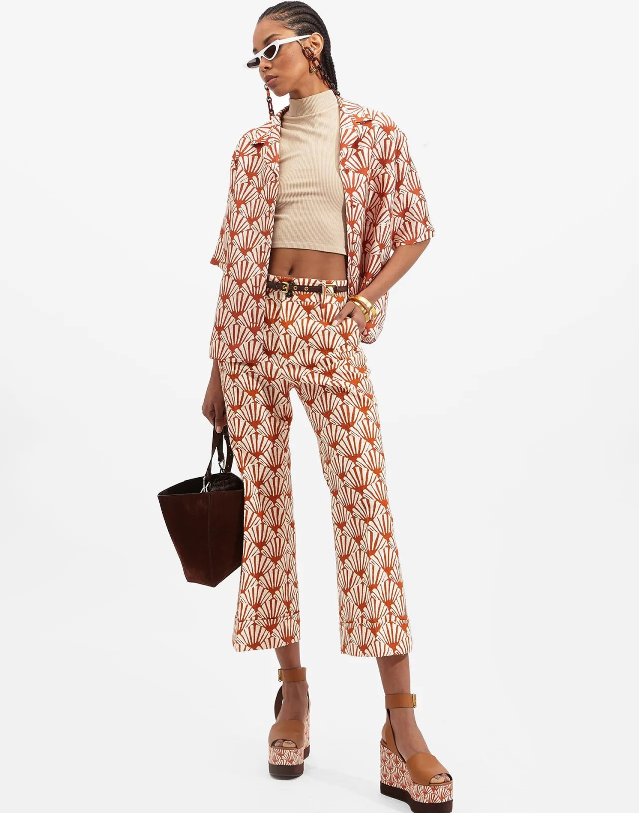 Hendrix Pantalone Elegante in Cotone Shot Ventaglio - Stile Unico La DoubleJ con Prezzo Accessibile, Perfette per Ogni Occasione
