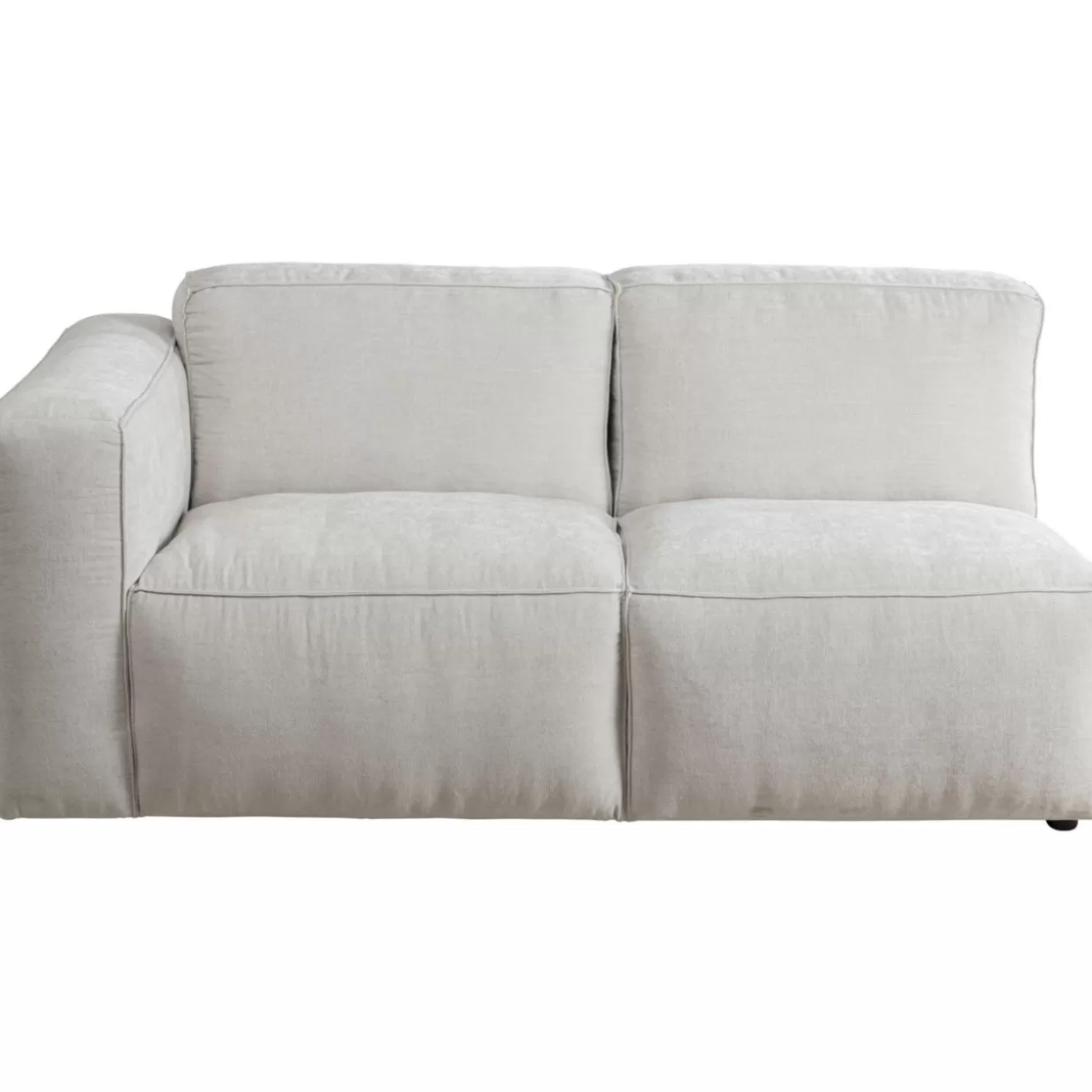 KARE Design - Divano Moderno Henry Elements 2 Posti con Schienale Laterale Sinistro in Tessuto Bianco Panna