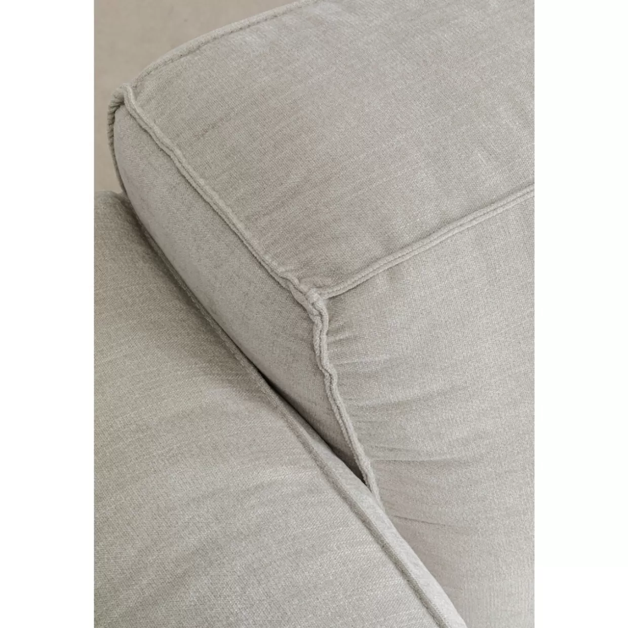 KARE Design - Divano Moderno Henry Elements 2 Posti con Schienale Laterale Sinistro in Tessuto Bianco Panna