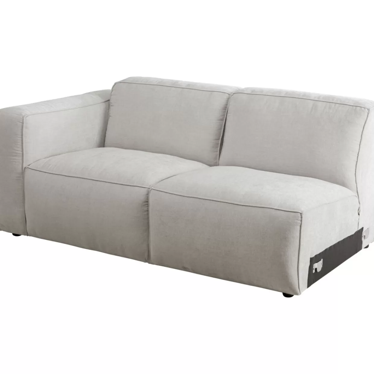 KARE Design - Divano Moderno Henry Elements 2 Posti con Schienale Laterale Sinistro in Tessuto Bianco Panna