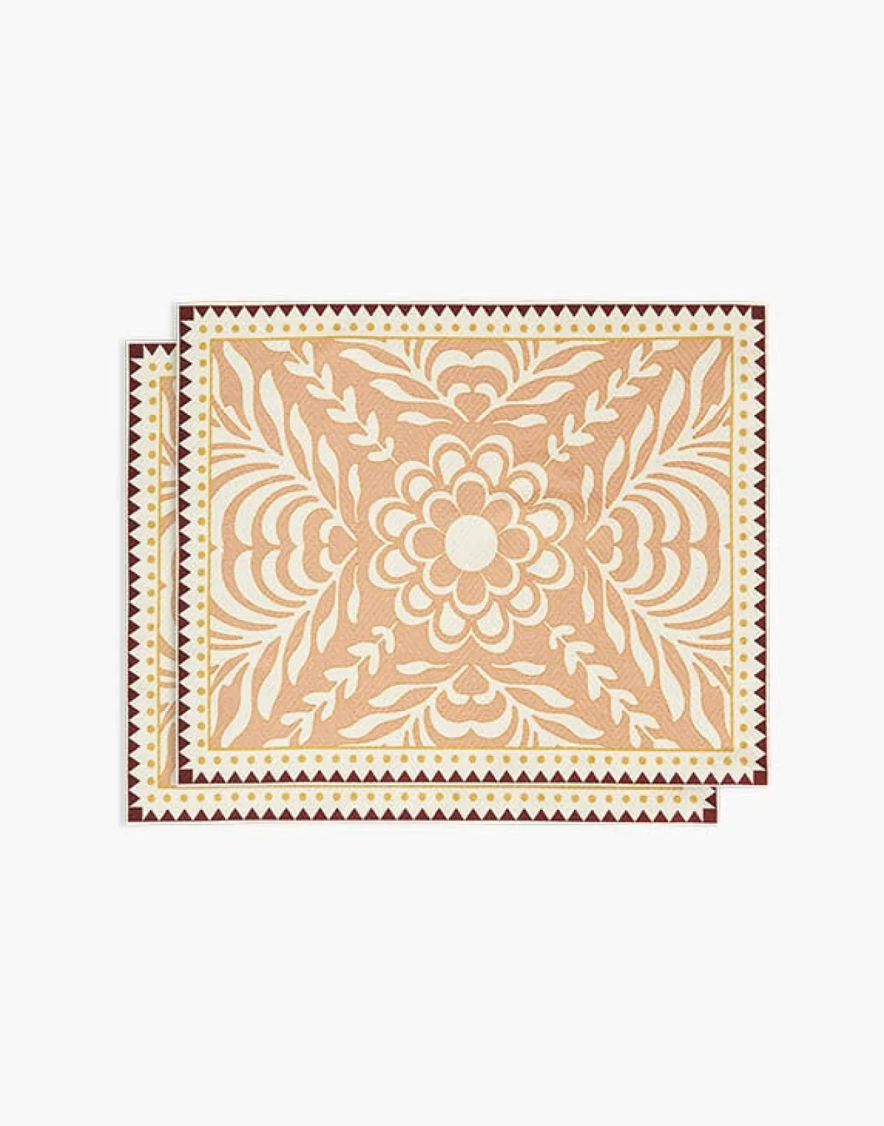 Tovagliette Eleganti La DoubleJ in Cotone – Set da 2 con Motivo Chevron Rosa Tudor, Prezzo Accessibile