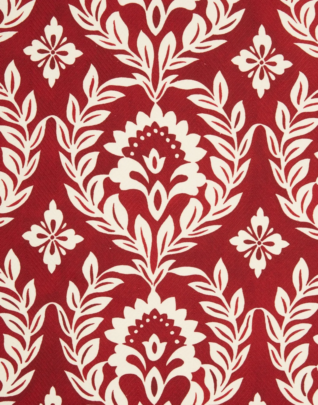 La DoubleJ Striscia Decorativa Bordeaux in Cotone – Motivo Chevron e Spina di Pesce con Ghirlanda Elegante