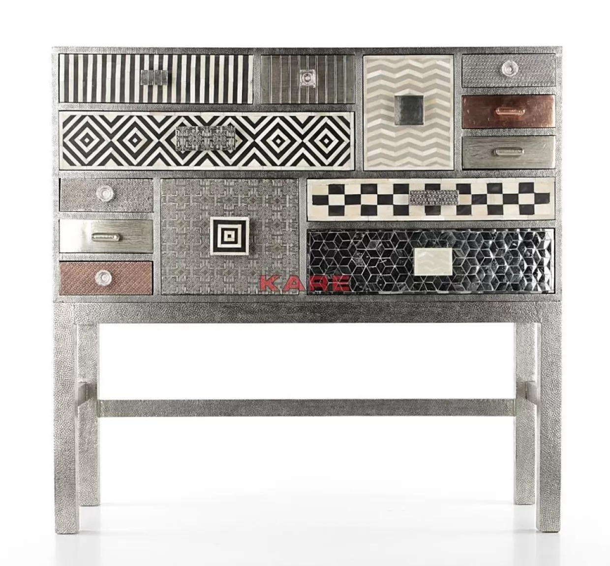KARE Design: Comò e Credenze Chic con 13 Ante Stile Chalet - Alta Cassettiera Funzionale per Soggiorno o Ingresso