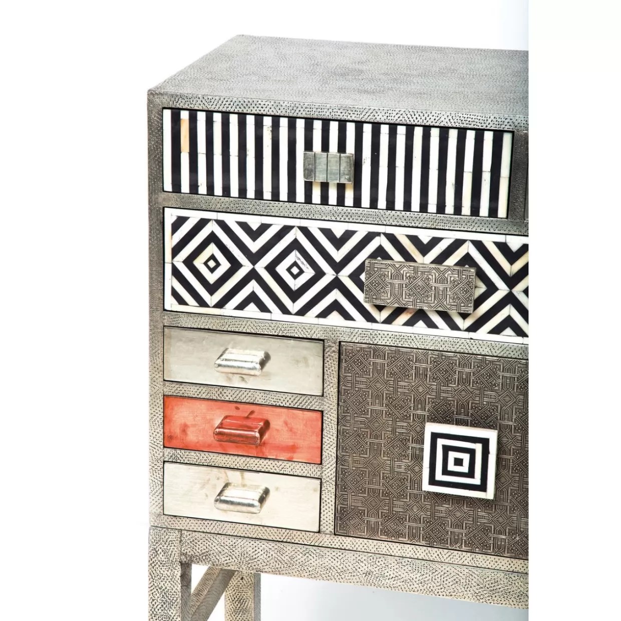KARE Design: Comò e Credenze Chic con 13 Ante Stile Chalet - Alta Cassettiera Funzionale per Soggiorno o Ingresso
