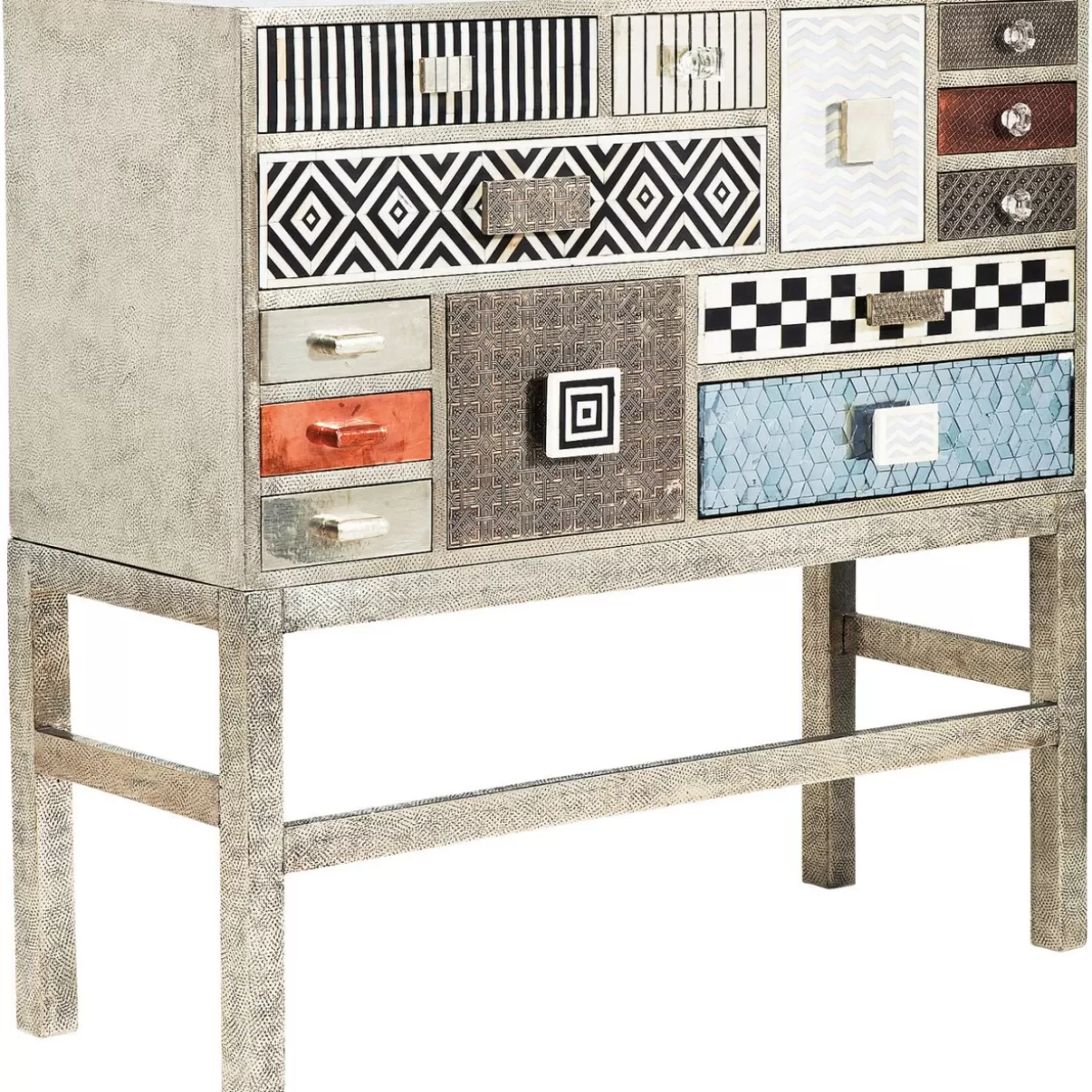 KARE Design: Comò e Credenze Chic con 13 Ante Stile Chalet - Alta Cassettiera Funzionale per Soggiorno o Ingresso