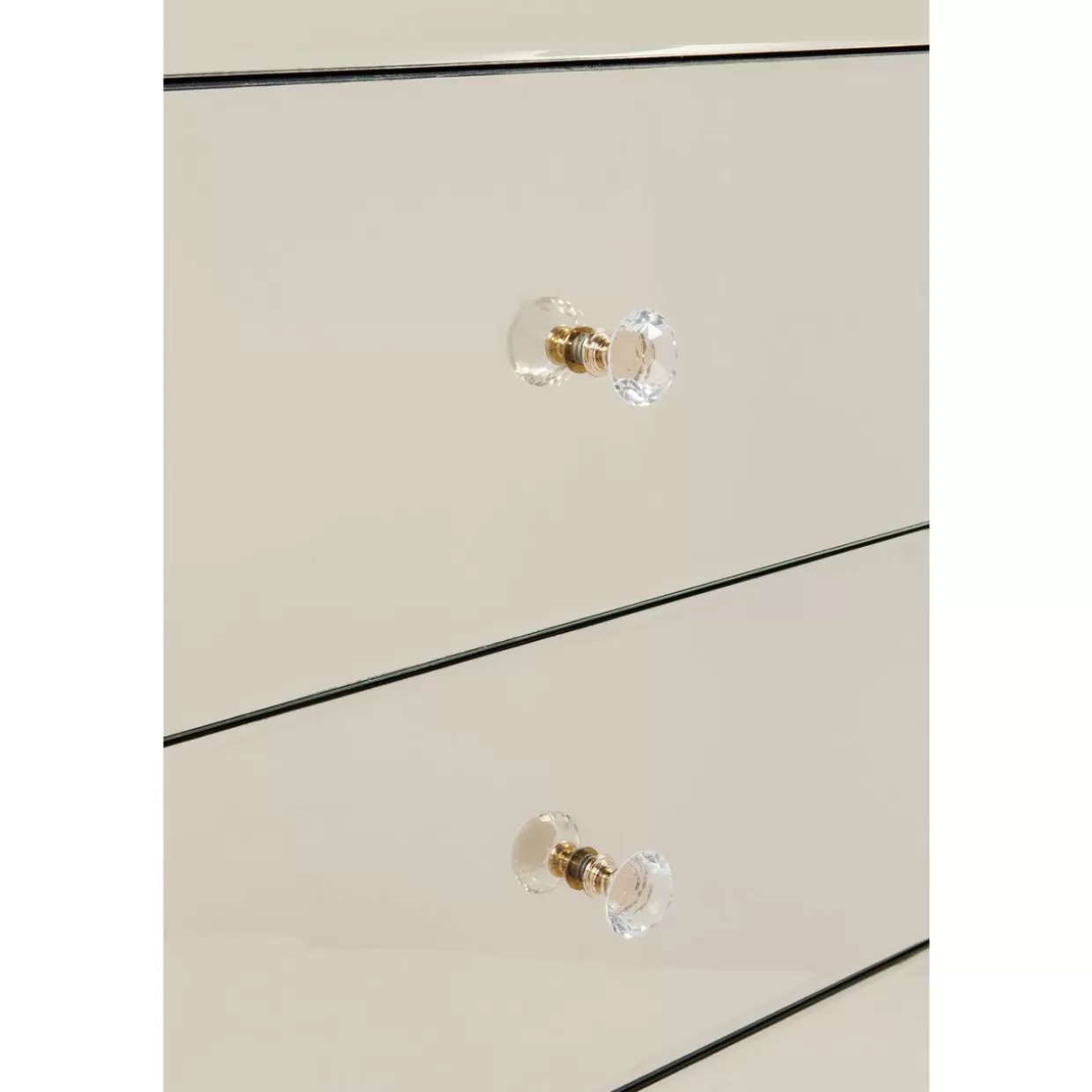 KARE Design Comò e Credenze d'Autore | Credenza Alta Champagne con 5 Ante, Eleganza Contemporanea per Arredi di Prestigio