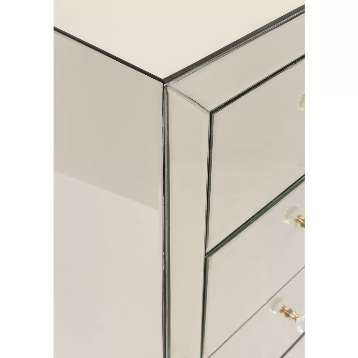 KARE Design Comò e Credenze d'Autore | Credenza Alta Champagne con 5 Ante, Eleganza Contemporanea per Arredi di Prestigio