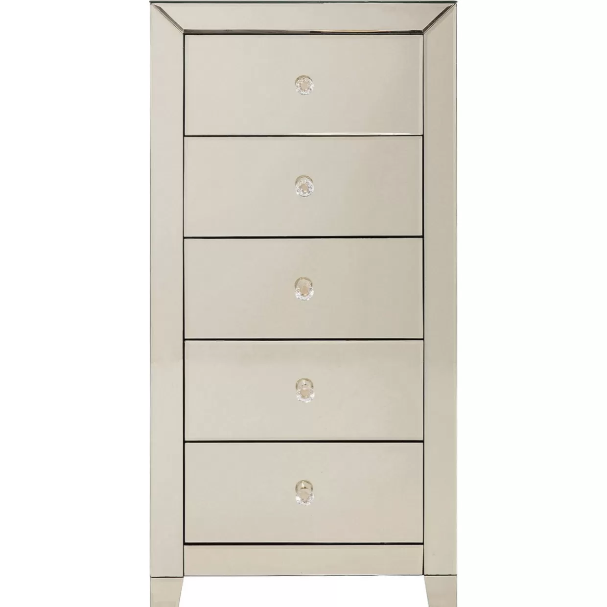 KARE Design Comò e Credenze d'Autore | Credenza Alta Champagne con 5 Ante, Eleganza Contemporanea per Arredi di Prestigio