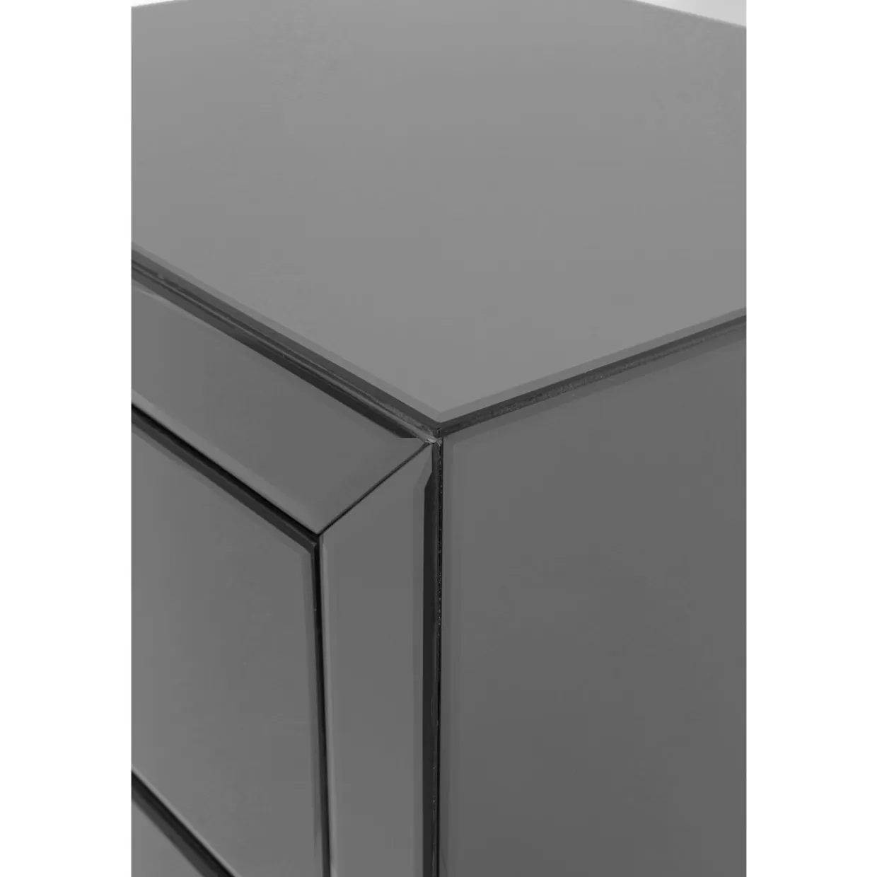 KARE Design - Credenza Alta con 5 Cassetti | Mobile Contenitore Moderno con Sistema di Apertura Soft-Touch, Grigio Antracite 

（：，