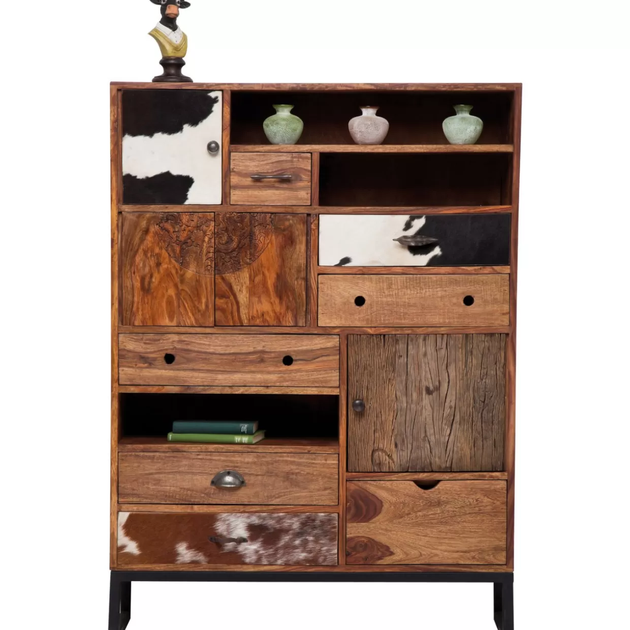 Comò Alto Rodeo con Struttura in Legno - Credenza Design per Soggiorno Moderno | Collezione Esclusiva da KARE