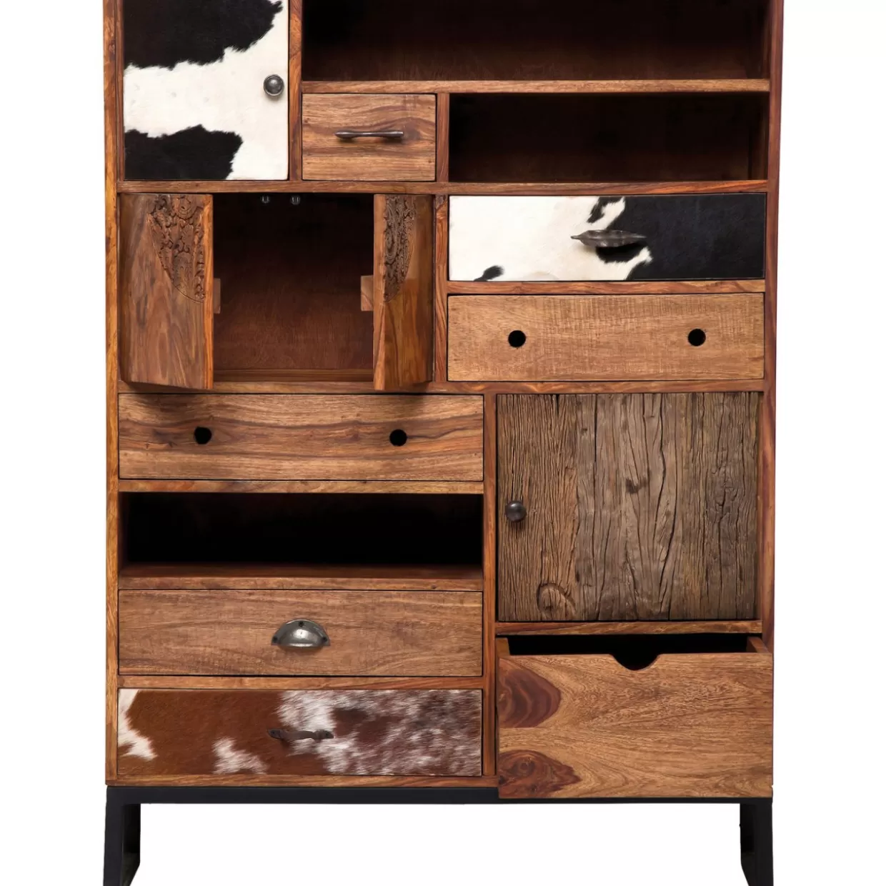 Comò Alto Rodeo con Struttura in Legno - Credenza Design per Soggiorno Moderno | Collezione Esclusiva da KARE