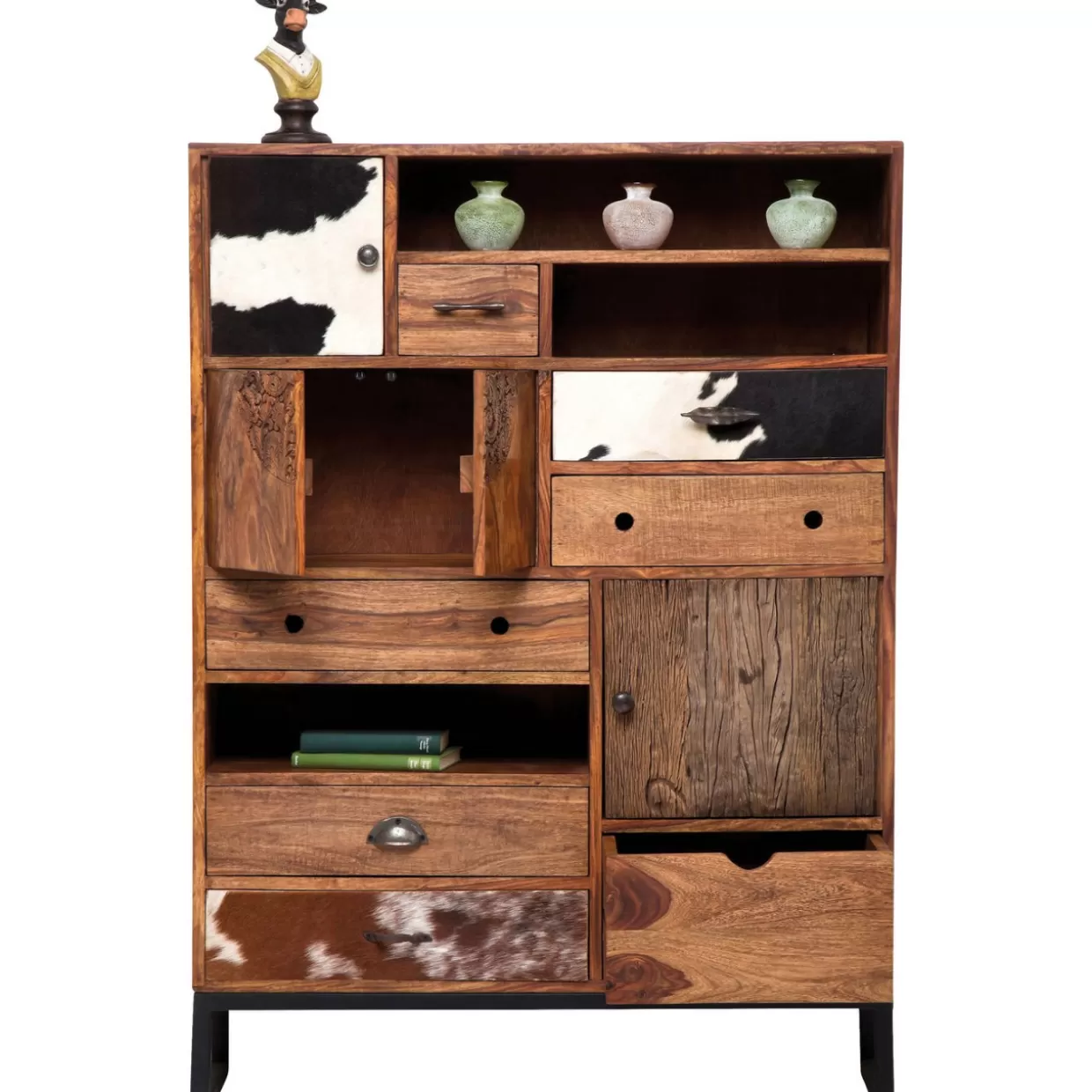 Comò Alto Rodeo con Struttura in Legno - Credenza Design per Soggiorno Moderno | Collezione Esclusiva da KARE