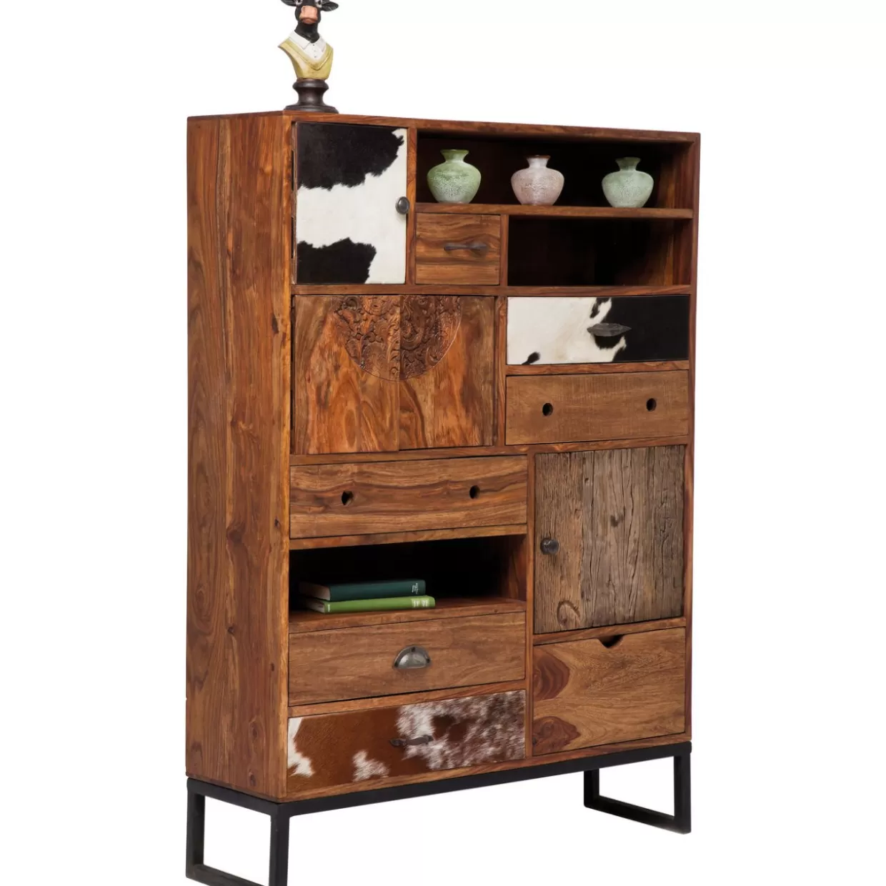 Comò Alto Rodeo con Struttura in Legno - Credenza Design per Soggiorno Moderno | Collezione Esclusiva da KARE