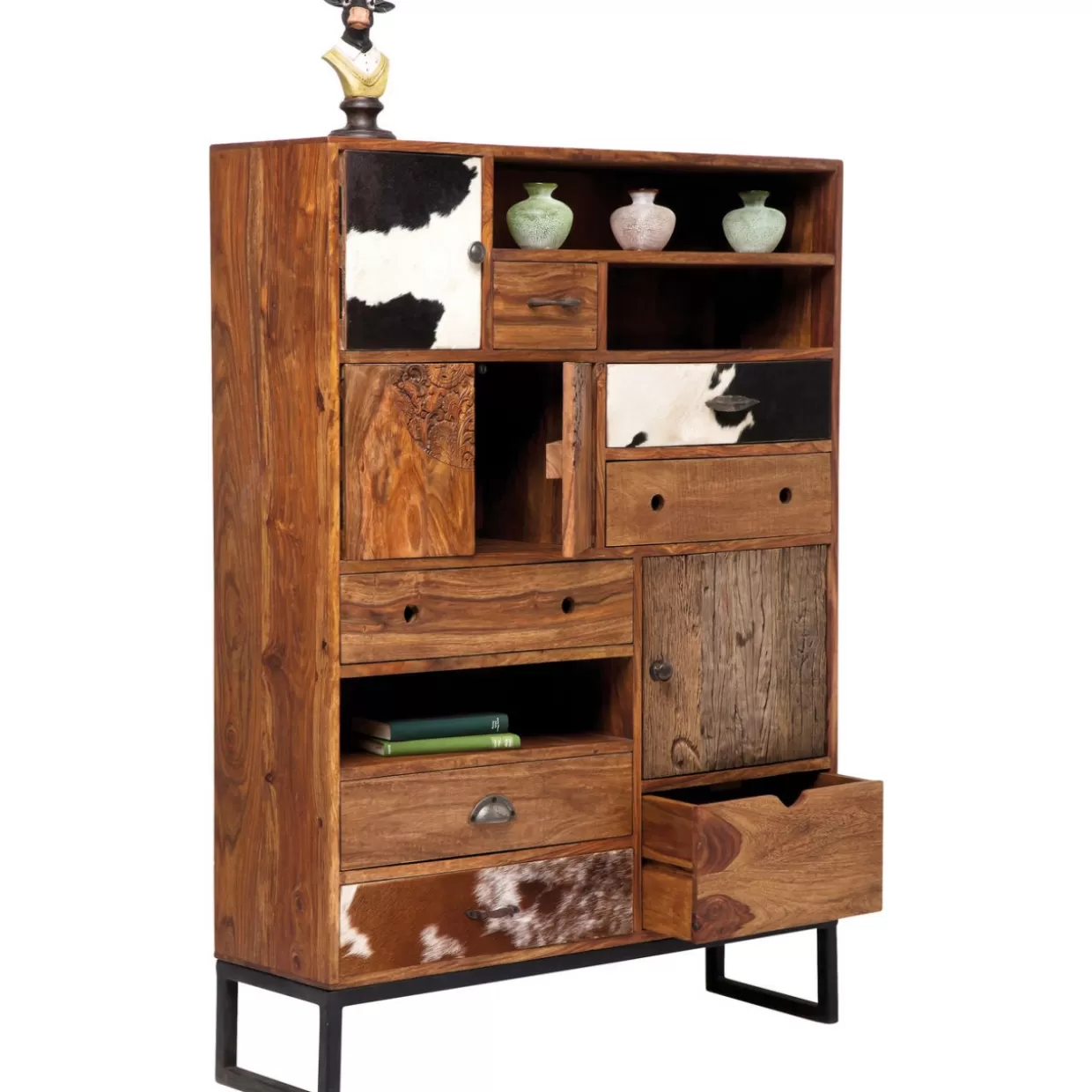 Comò Alto Rodeo con Struttura in Legno - Credenza Design per Soggiorno Moderno | Collezione Esclusiva da KARE