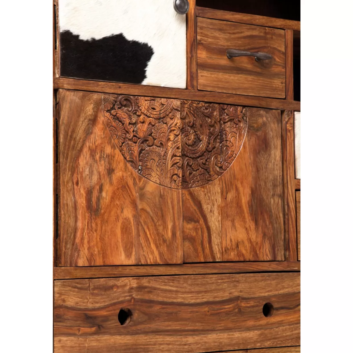Comò Alto Rodeo con Struttura in Legno - Credenza Design per Soggiorno Moderno | Collezione Esclusiva da KARE