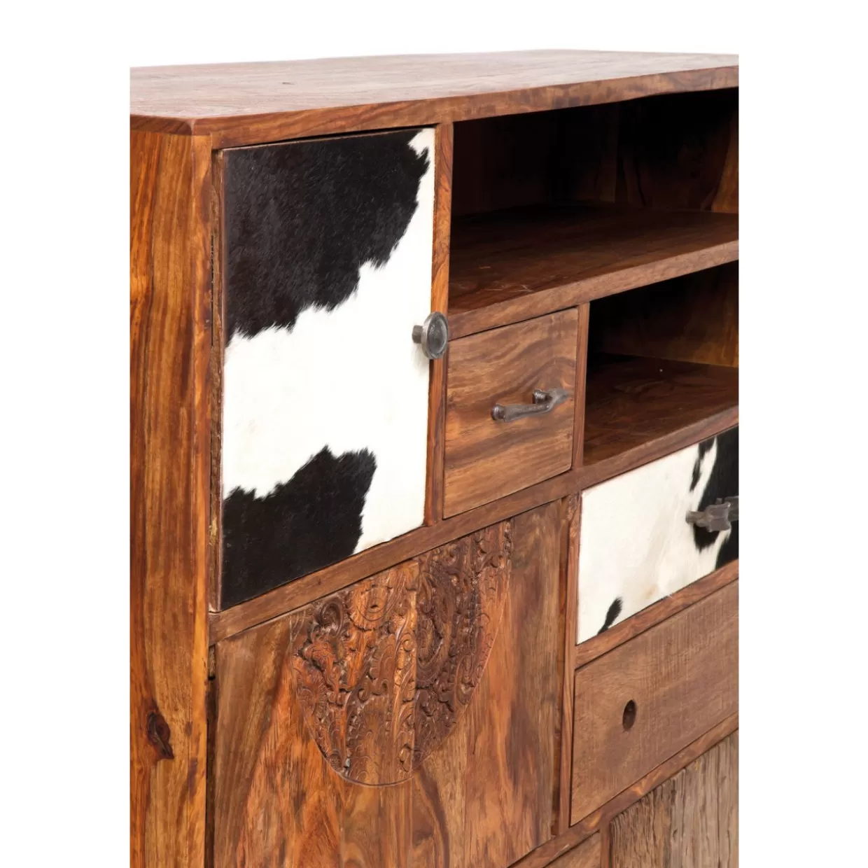 Comò Alto Rodeo con Struttura in Legno - Credenza Design per Soggiorno Moderno | Collezione Esclusiva da KARE