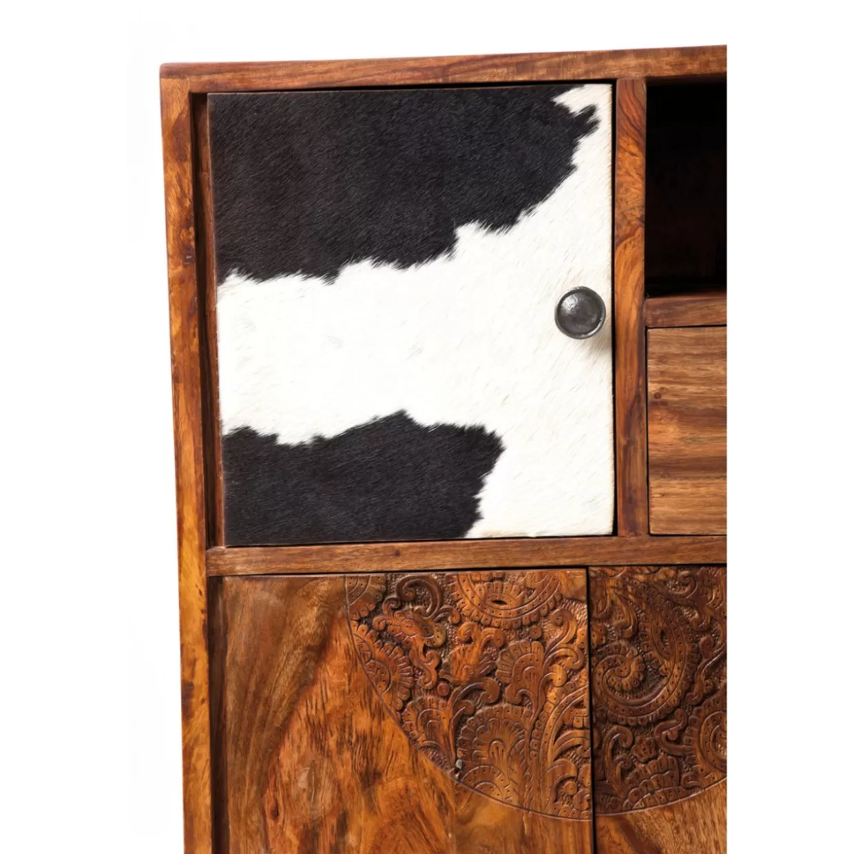 Comò Alto Rodeo con Struttura in Legno - Credenza Design per Soggiorno Moderno | Collezione Esclusiva da KARE