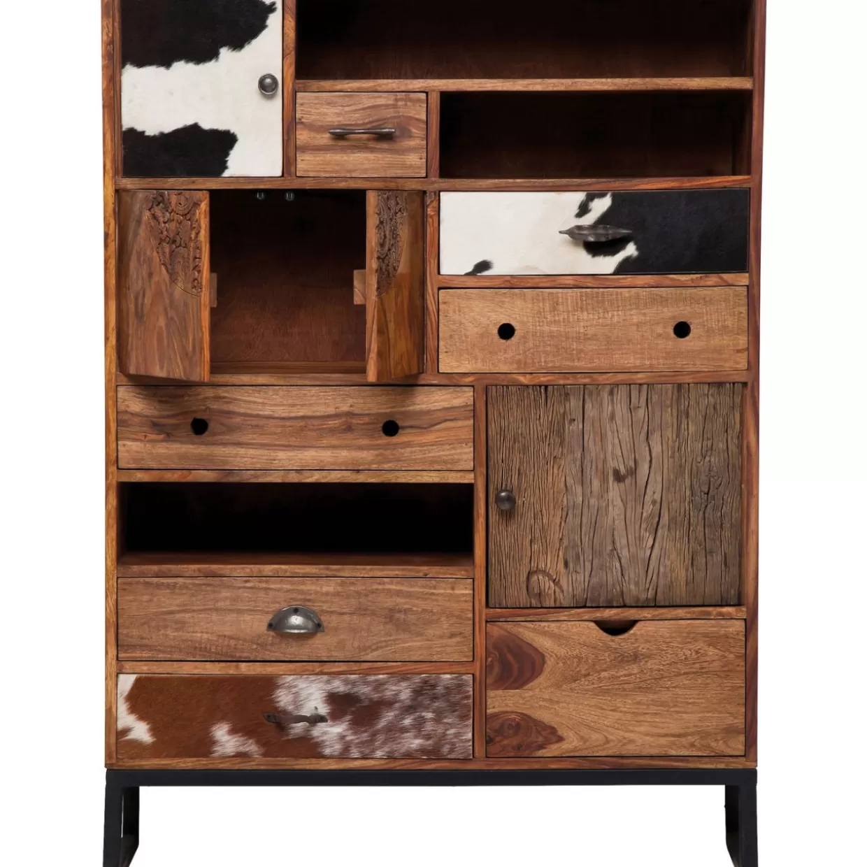 Comò Alto Rodeo con Struttura in Legno - Credenza Design per Soggiorno Moderno | Collezione Esclusiva da KARE