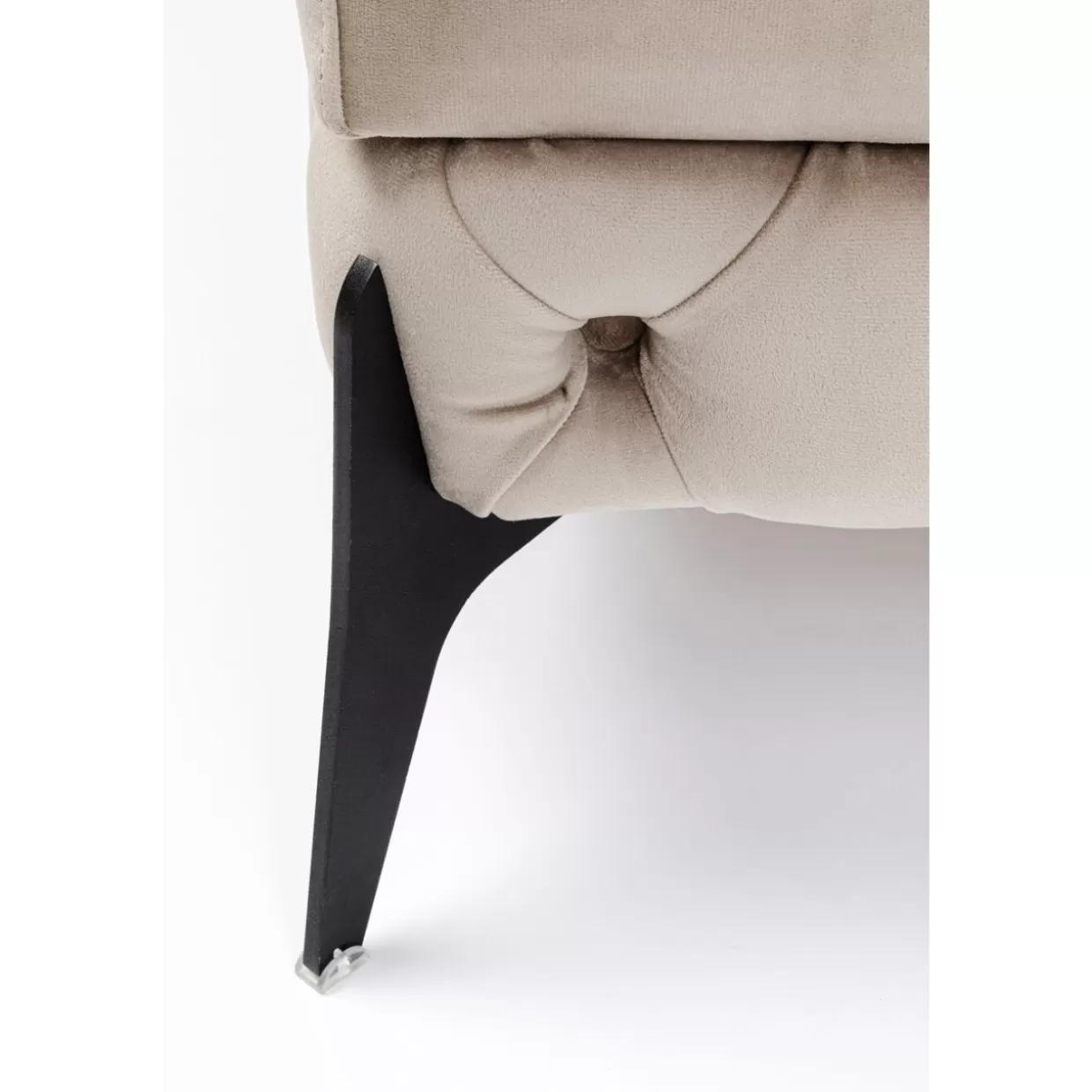 KARE Design - Panca Moderna con Sgabello Accogliente, Rivestimento in Velluto Beige Crema 80 cm - Soluzione Arredo Elegante per Interni