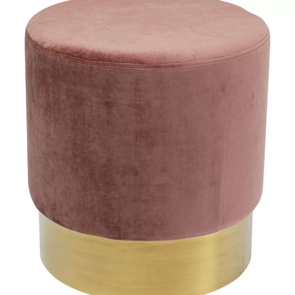 Elegante Panchina e Sgabello KARE Design in Ciliegio Rosa con Rifiniture Ottone - Altezza 45 cm