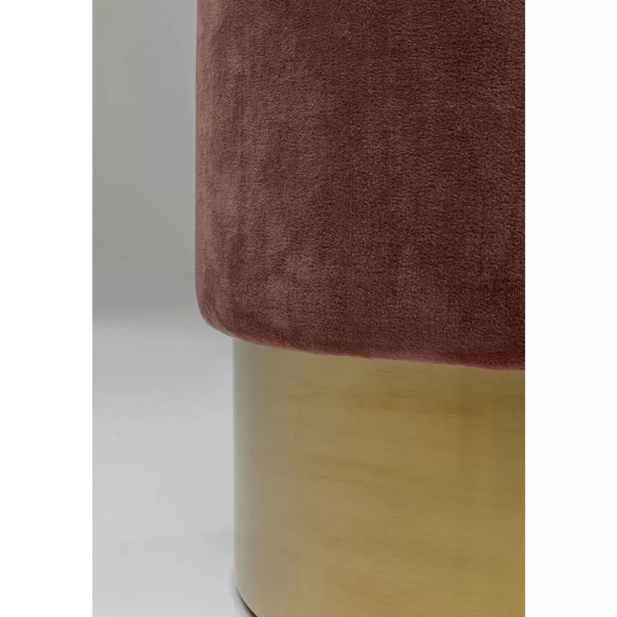 Elegante Panchina e Sgabello KARE Design in Ciliegio Rosa con Rifiniture Ottone - Altezza 45 cm