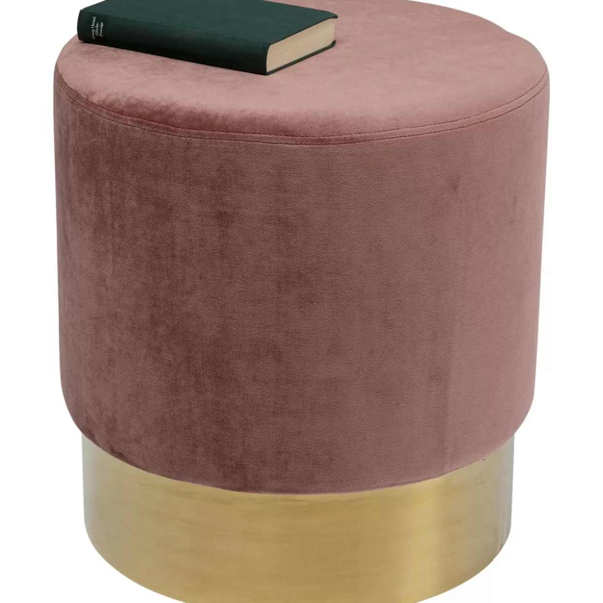 Elegante Panchina e Sgabello KARE Design in Ciliegio Rosa con Rifiniture Ottone - Altezza 45 cm
