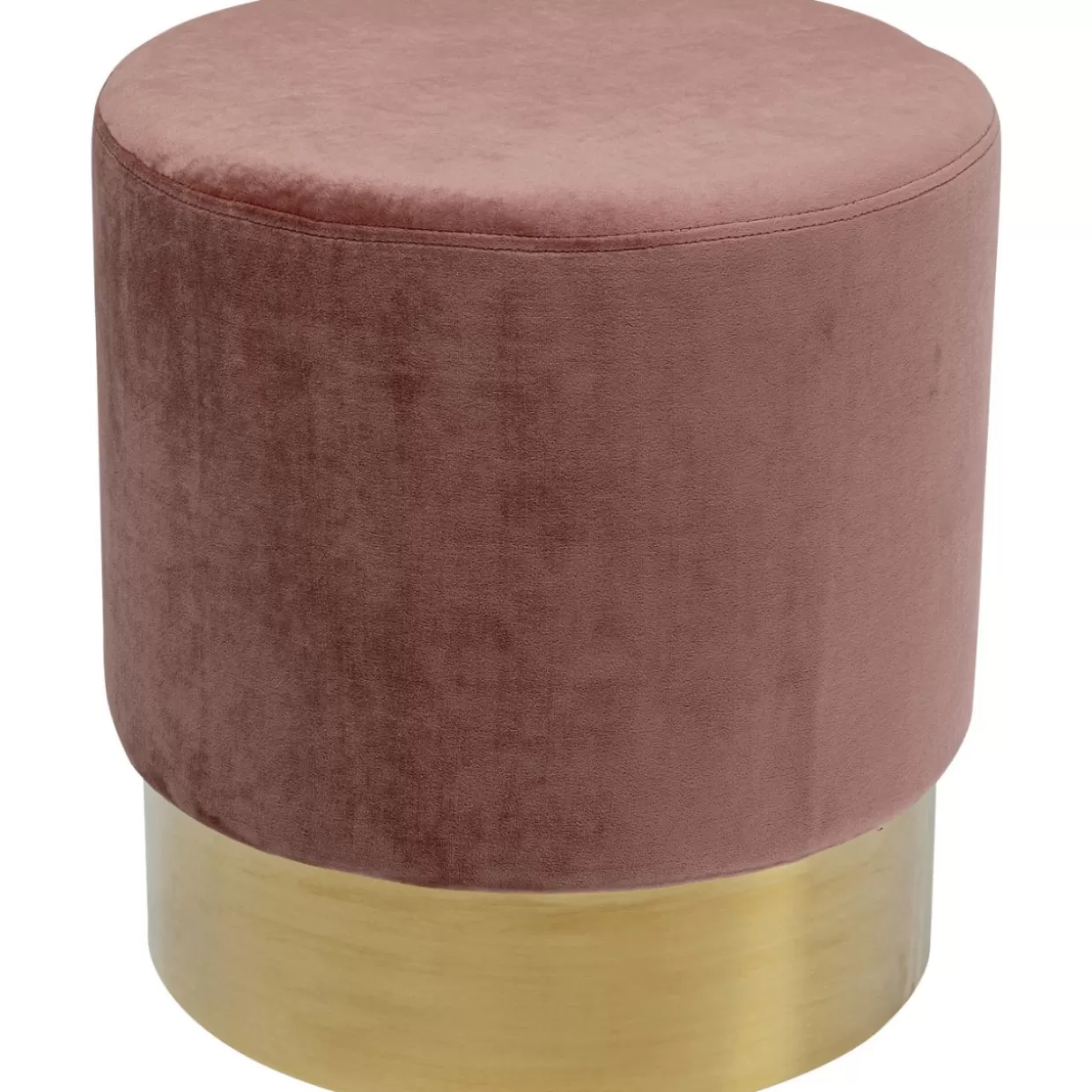 Elegante Panchina e Sgabello KARE Design in Ciliegio Rosa con Rifiniture Ottone - Altezza 45 cm