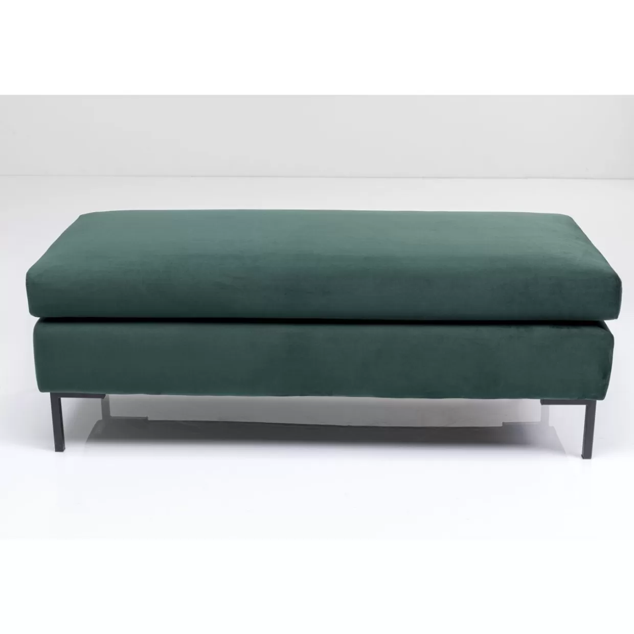Panche e Poggiapiedi Gianni in Velluto Elegante - Verde Scuro e Nero | Arredamento Moderno KARE Design