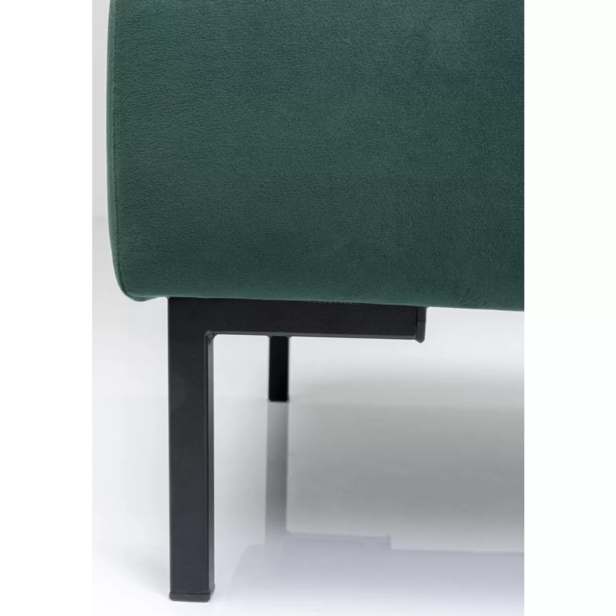 Panche e Poggiapiedi Gianni in Velluto Elegante - Verde Scuro e Nero | Arredamento Moderno KARE Design