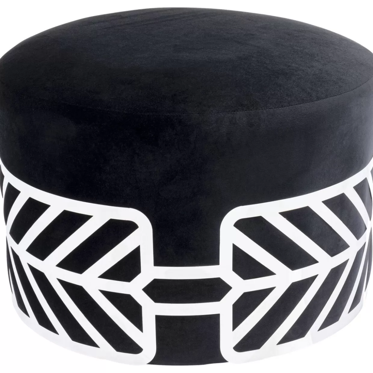 Panche imbottite Jenna con poggiapiedi integrati - Design moderno in tessuto nero O61Cm by KARE 

(：++，