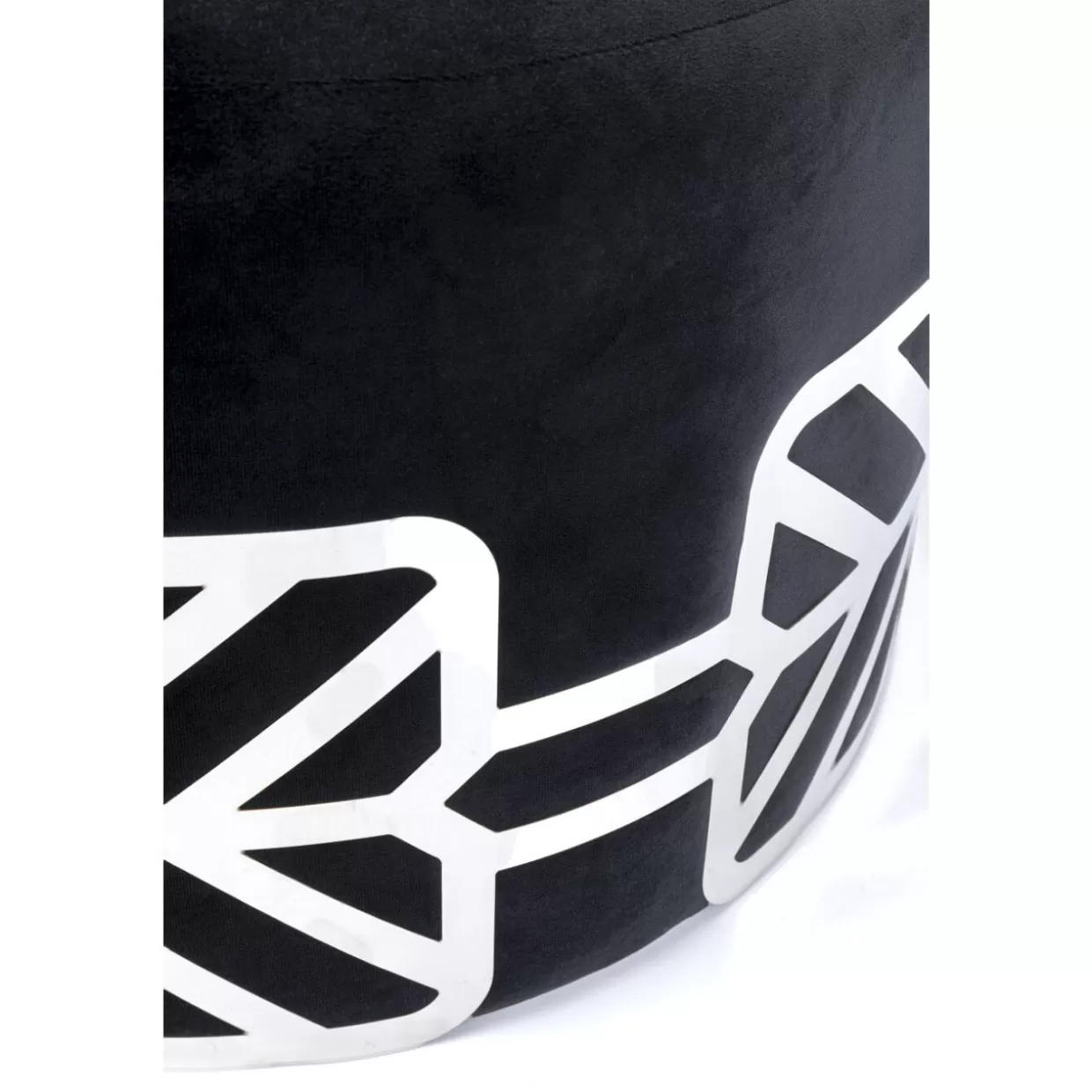 Panche imbottite Jenna con poggiapiedi integrati - Design moderno in tessuto nero O61Cm by KARE 

(：++，